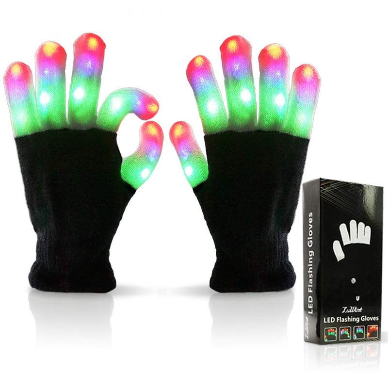 Luwint Light Up Toys  Kids LED Glow Gloves  Fun for Boys Girls Age 5-7 8-12  Cool Gifts for Autistic Children Birthday Party Christmas Stocking Stuffers  6 Flashing Modes - Image 1